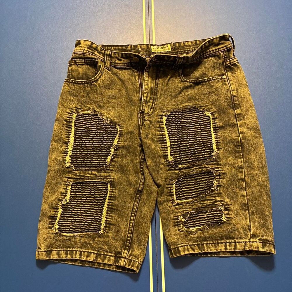 Grey washed street wear contender jorts